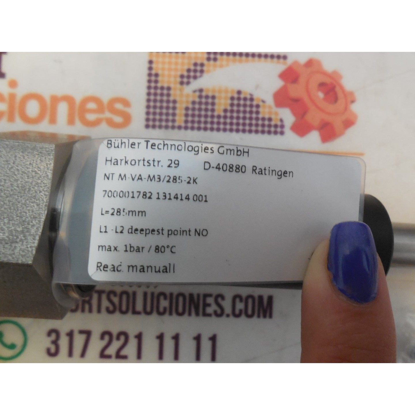 SENSOR DE NIVEL DE ACEITE BUHLER NT M-VA-M3/285-2K