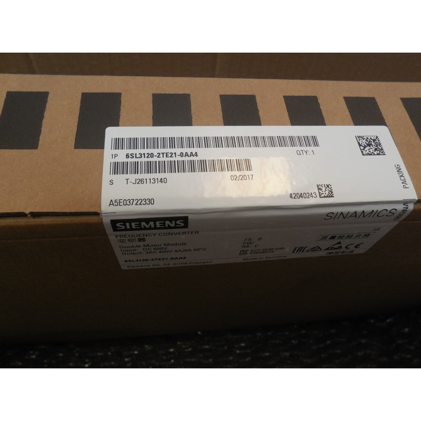 SIEMENS S120 /MODULO 6sl3120-2te21-0aa4