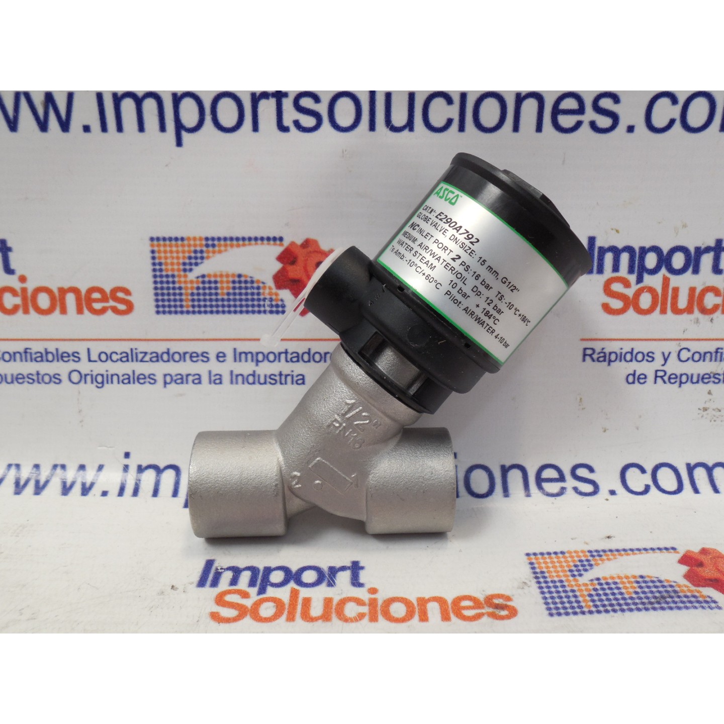 VALVULA PISTON INOX 1/2" NPT 32 MM