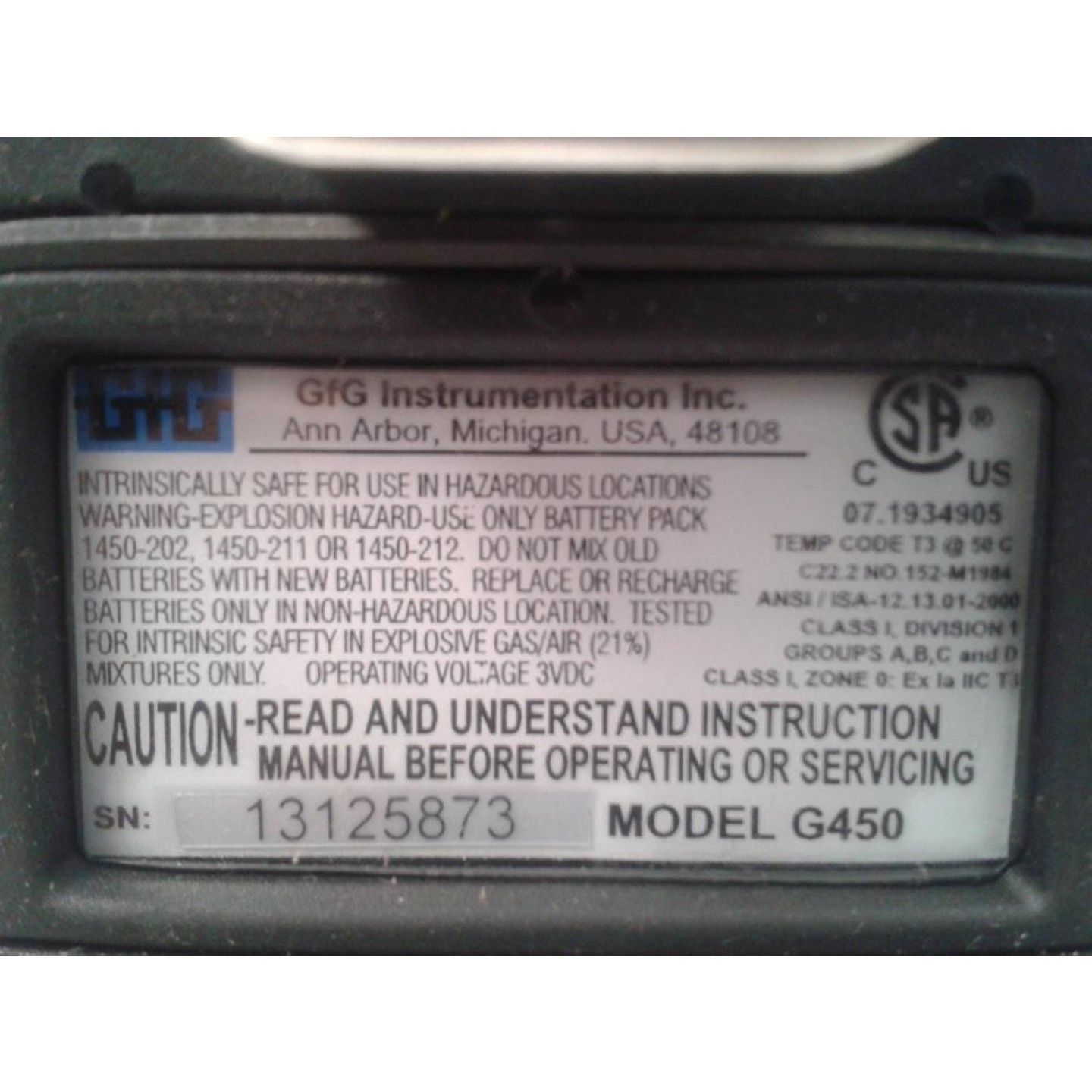 EXPLOSIMETRO G-450