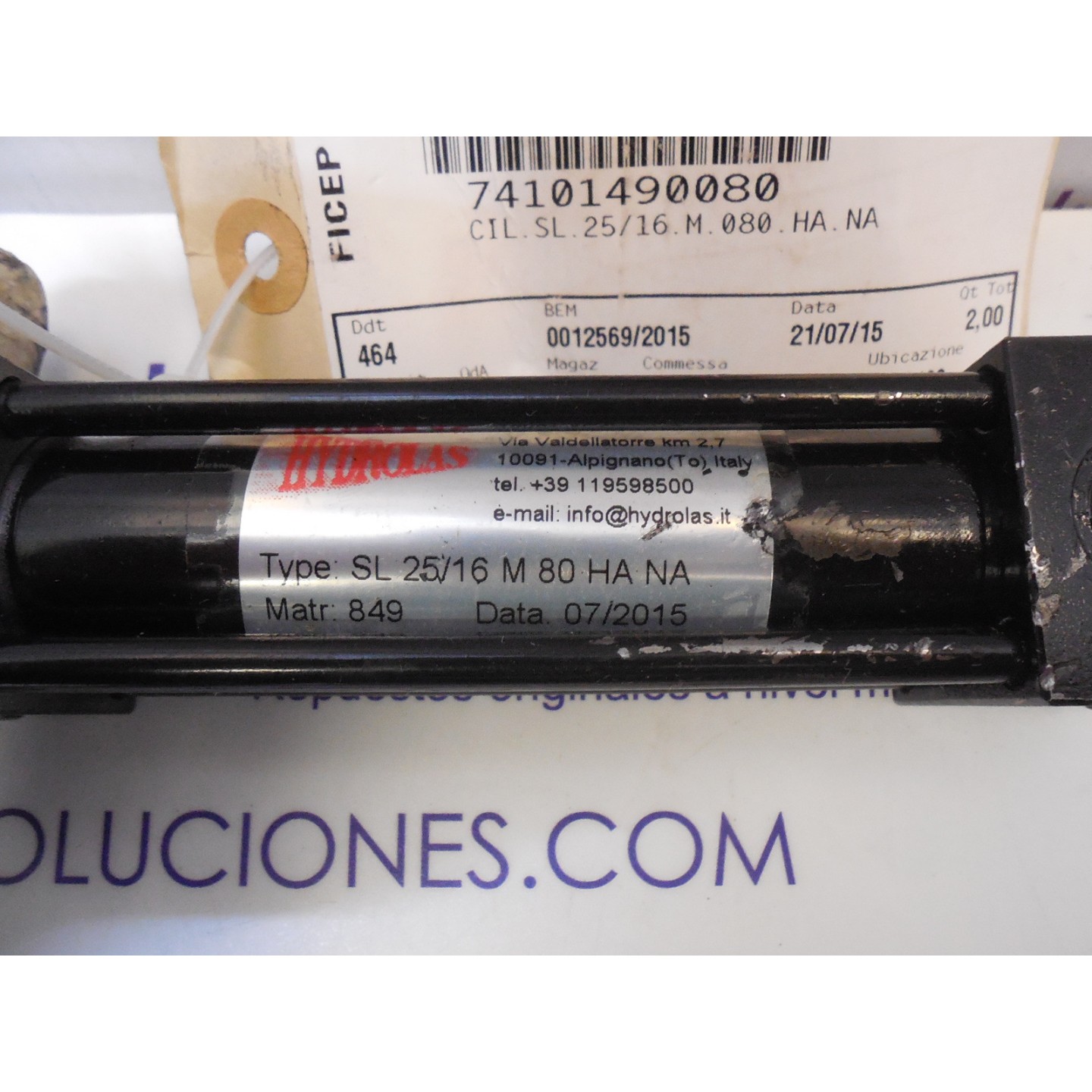 CILINDRO SL.25/16.M.080.HA.NA
