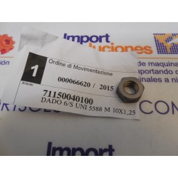 TUERCA 6/S UNI 5588 M 10X1