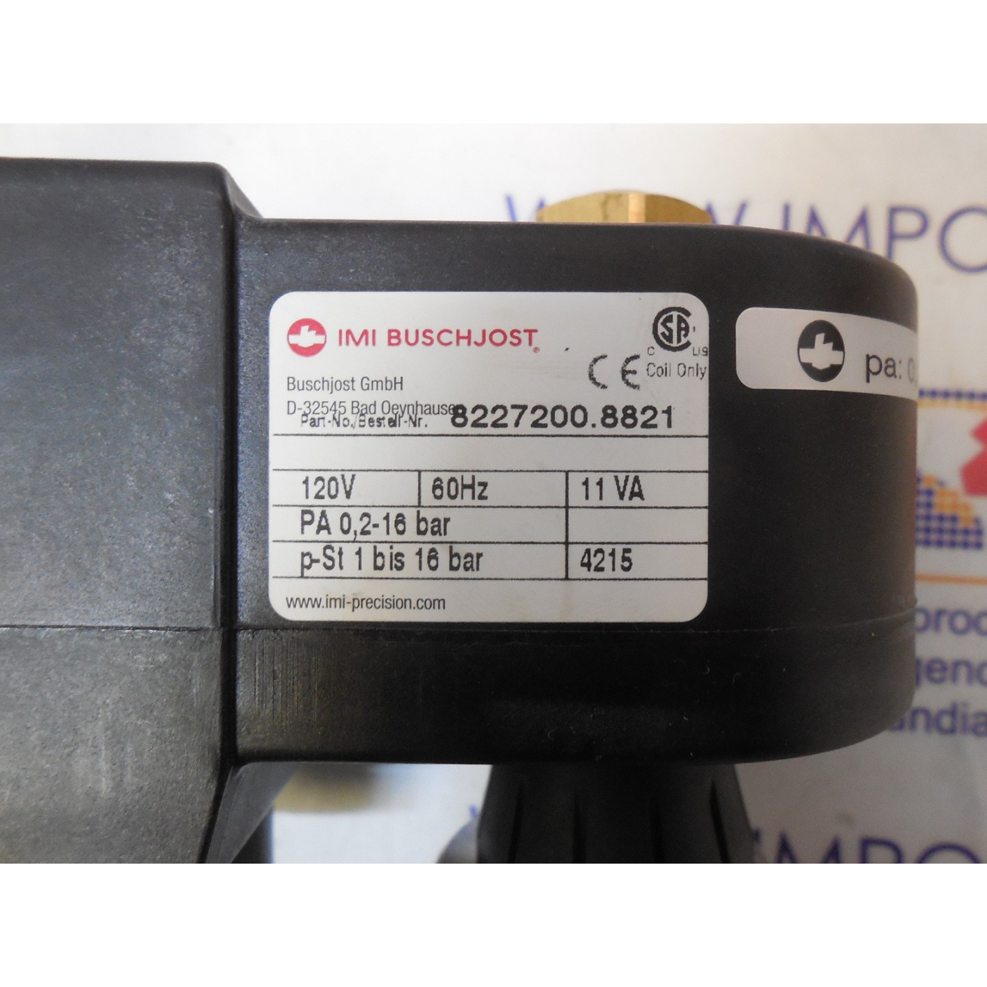 VALVULAS MARCA NORGREN- BUSCHJOST / 120V / 50/60 H