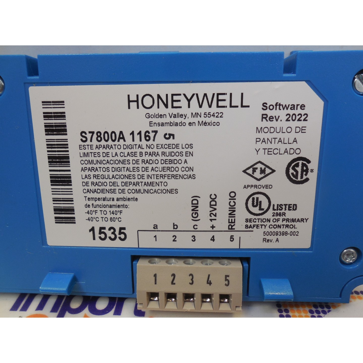 HONEYWELL S7800A1167 MÓDULOS