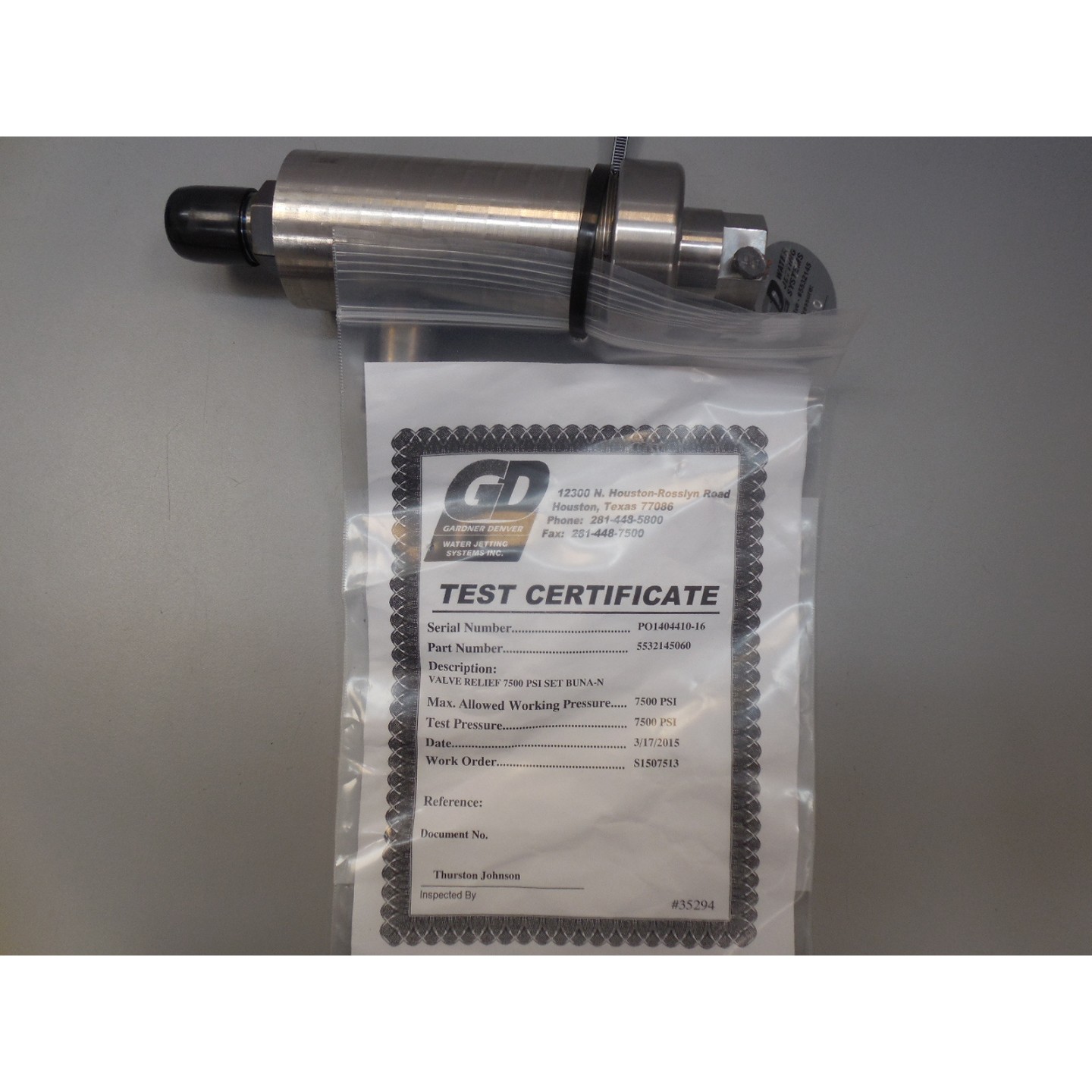 VALV RELIEF 4000 PSI BUNA-N 5532145060