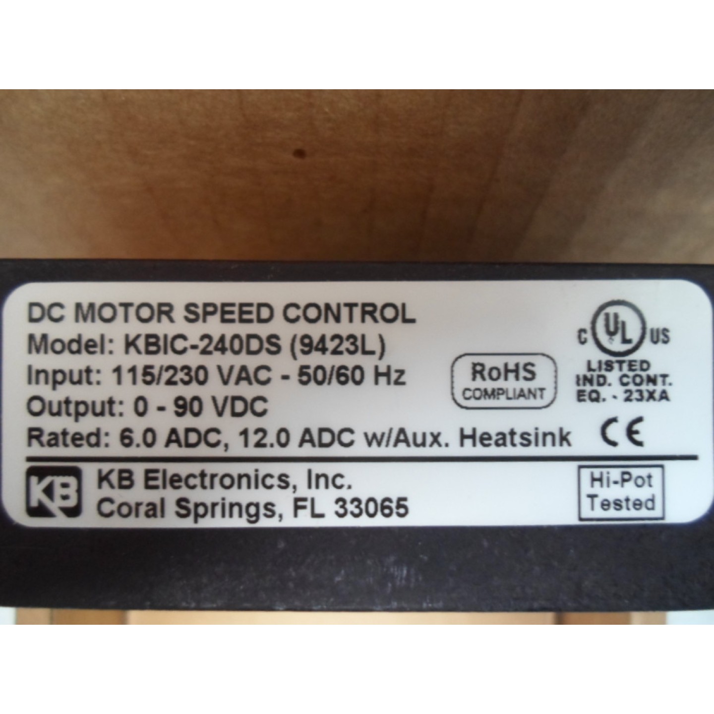KB ELECTRONICS	9423L	MOTORES	MOTORS