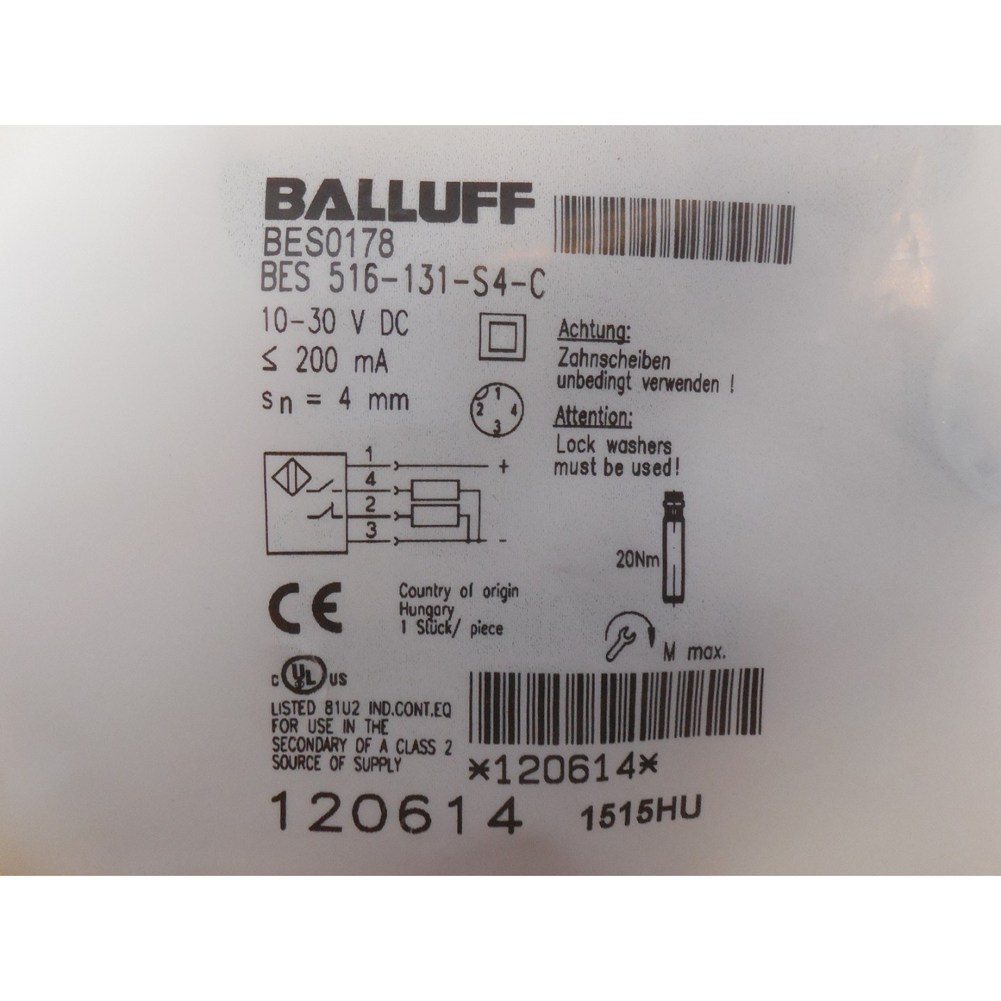 BALUFF BES516-131-S4-C SENSORES