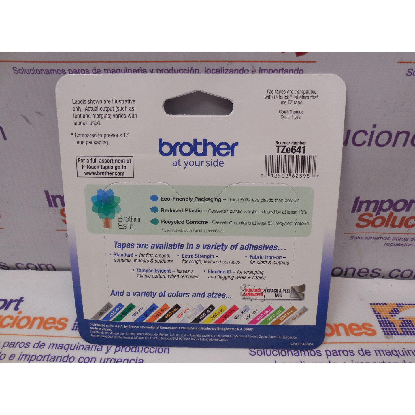 CINTA NEGRA/AMARILLA 18MM MARCA BROTHER