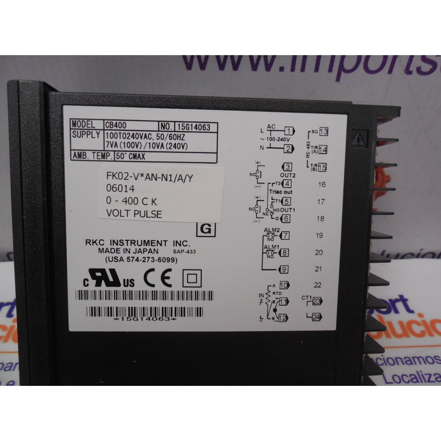 RKC PRODUCTS CB400FK02-V*AN-N1/A/Y IND. PLASTICOS Y CAUCHOS