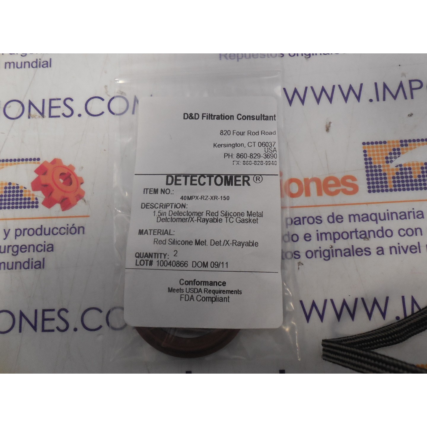 EMPAQUE RUBBERFAB SILICONE GSKT 1.5´ TRICLAMP