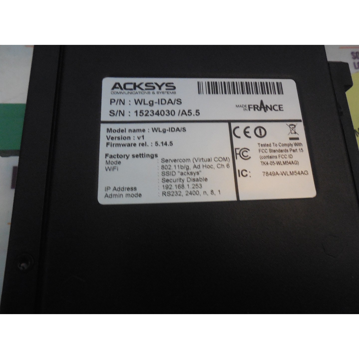 MULTIFUNTION SERIAL PORT SERVER OVER-WIFI-ACKSYS