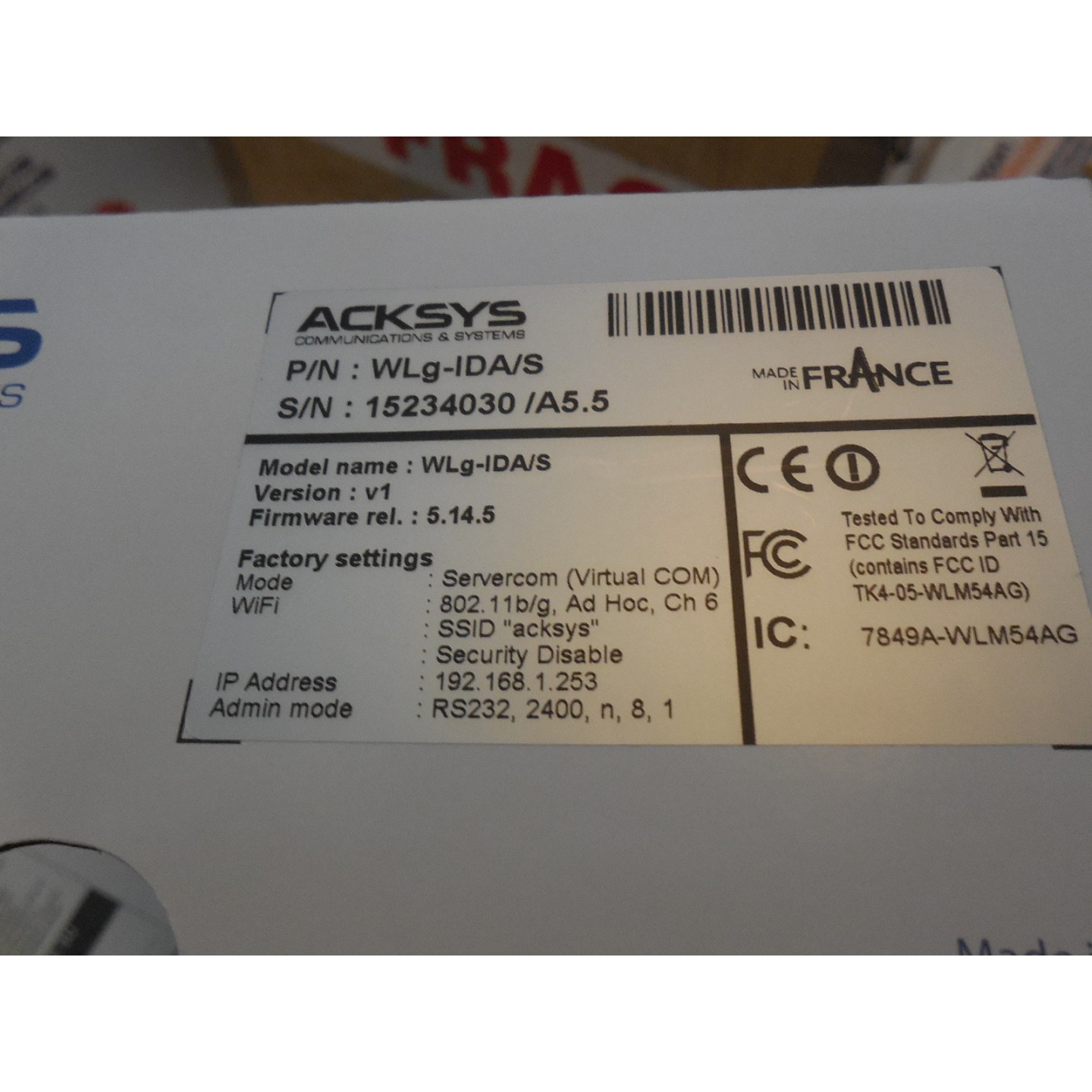 MULTIFUNTION SERIAL PORT SERVER OVER-WIFI-ACKSYS