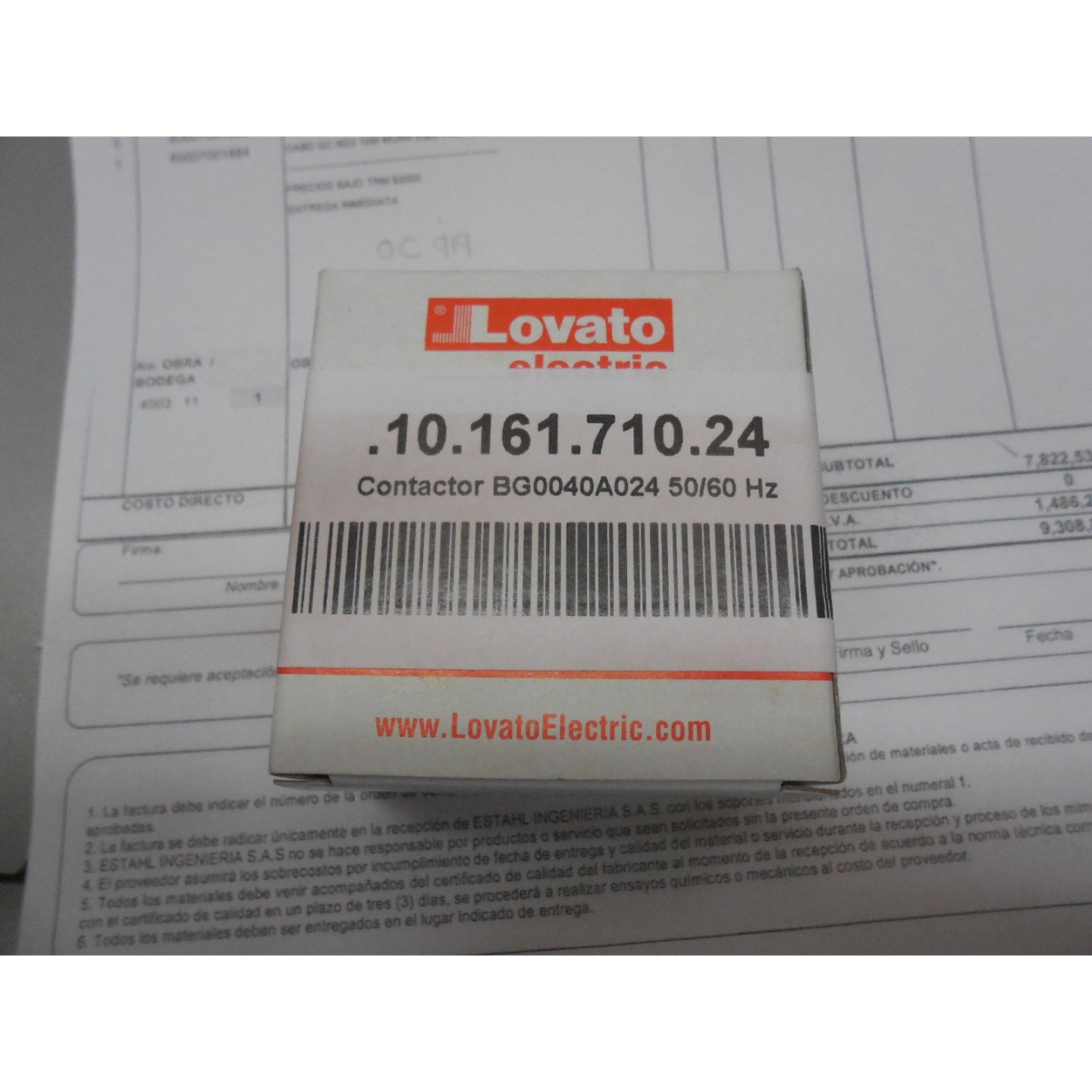 CONTACTOR BG00 40A 024 50 PARTE 1016171024