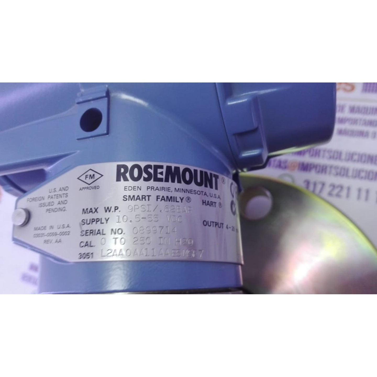 ROSEMOUNT 9PSI .62BAR TRANSMISORES
