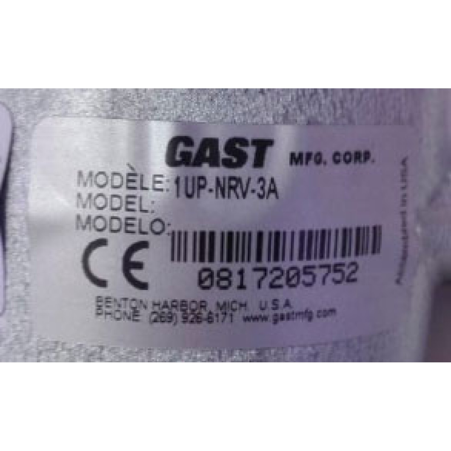 MOTORES 1UP-NRV-3A  GAST