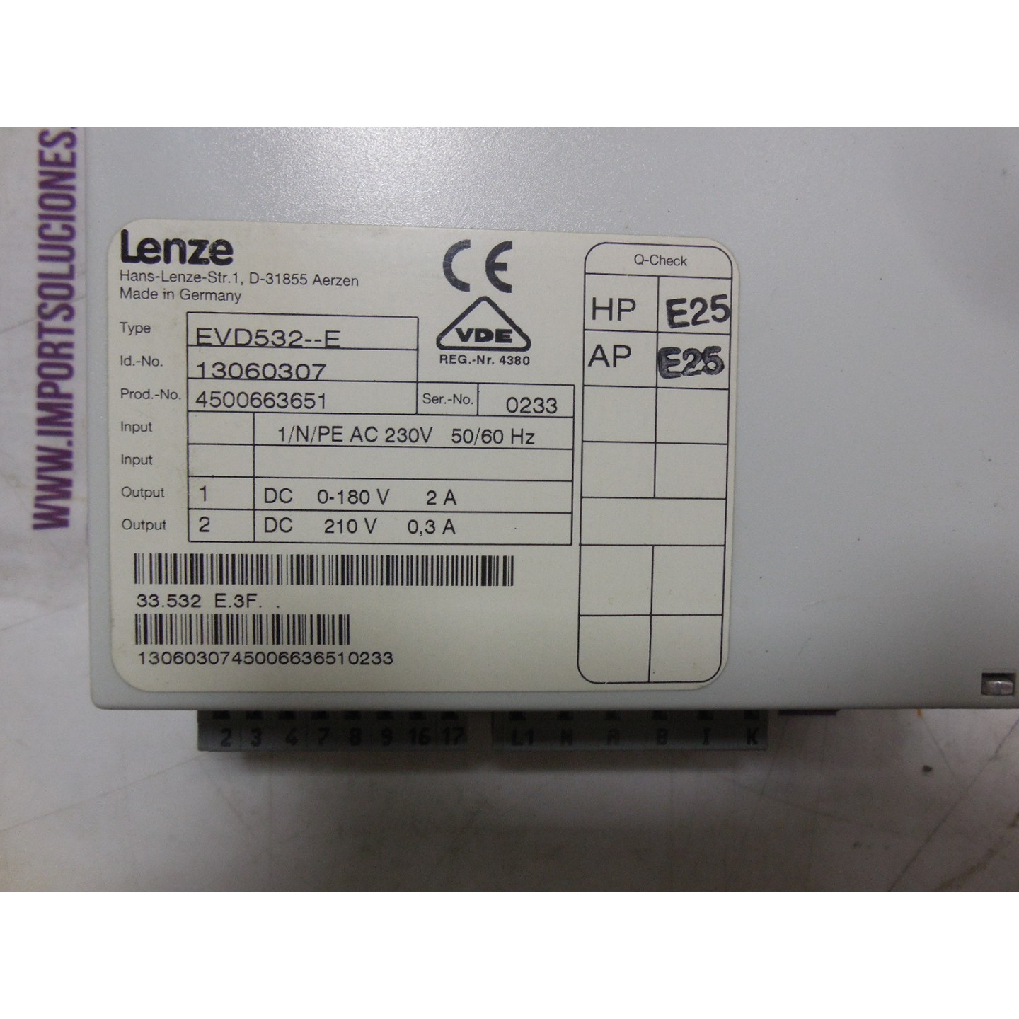 EVD532-E LENZE CONTROLES
