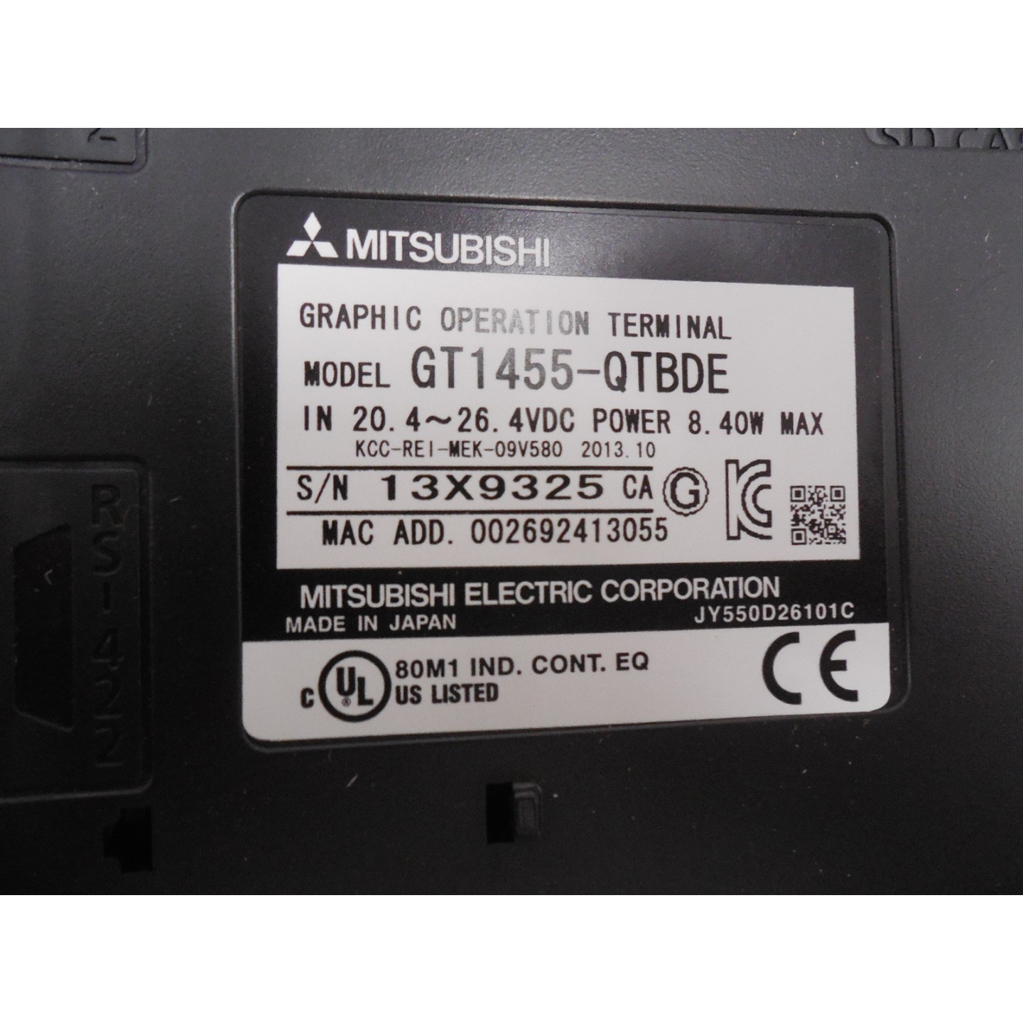HMI-PANTALLA MITSUBISHI GT1455-QTBDE