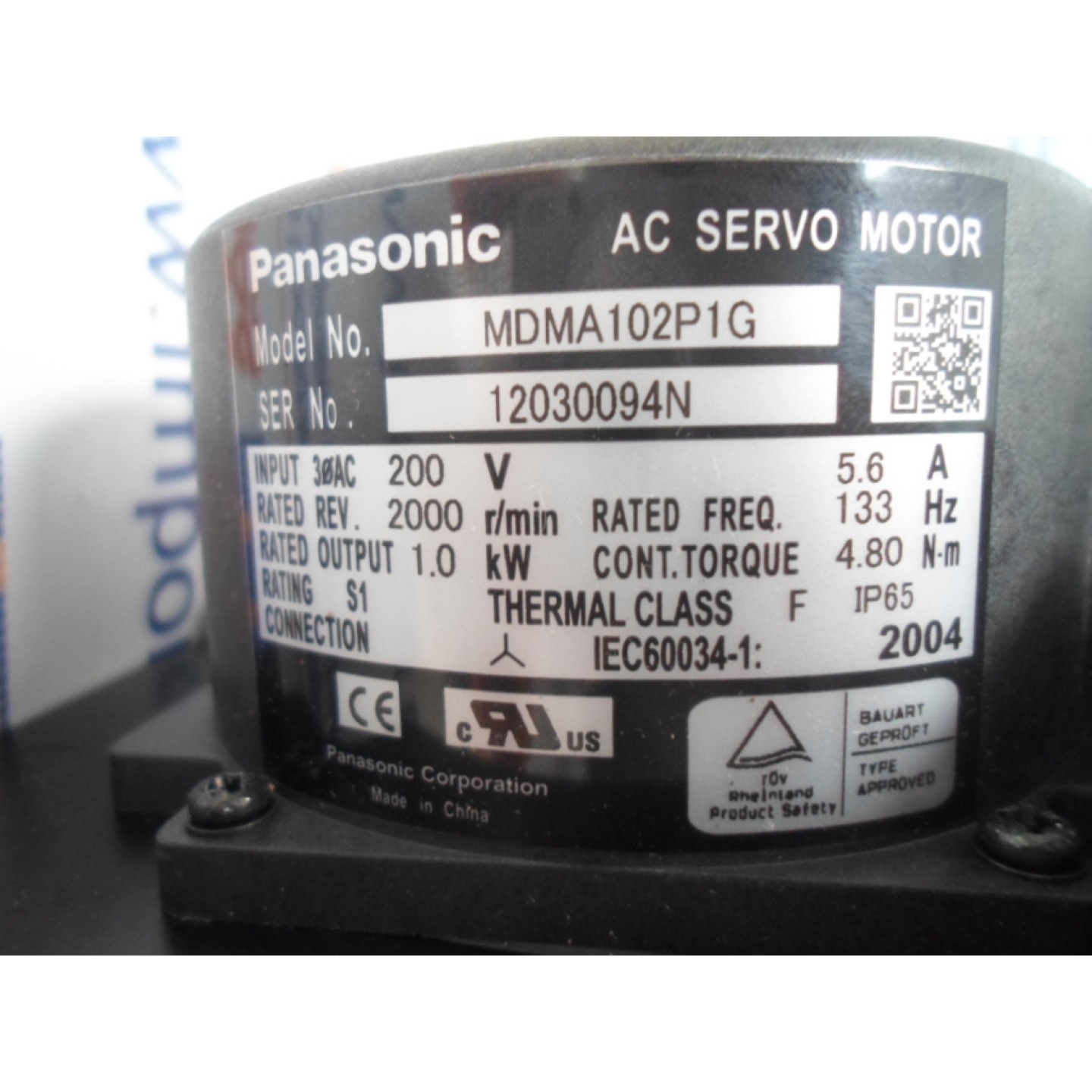 SERVO MOTOR PANASONIC MDMA102P1G DASESIN