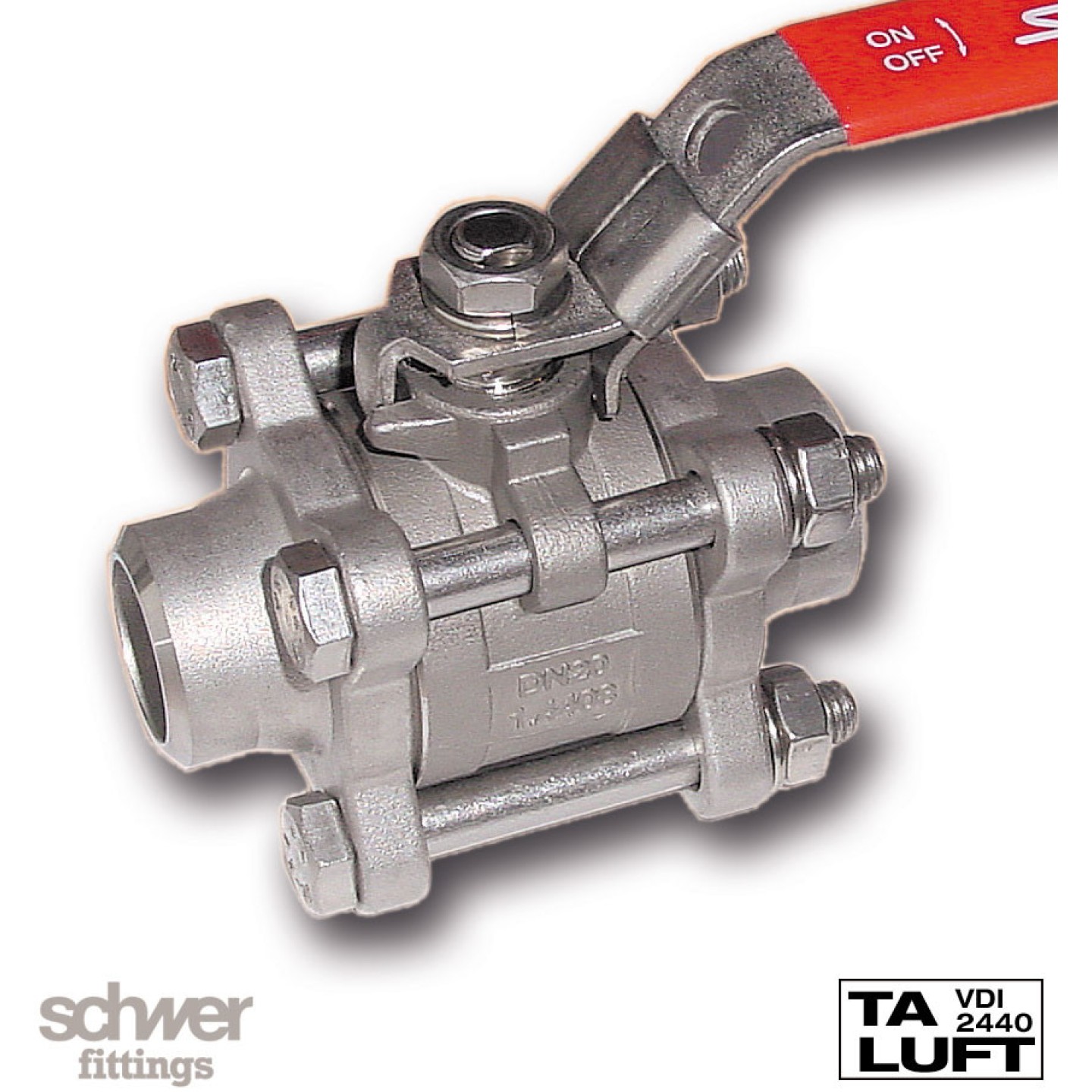 SCHWER FITTINGS A-BV3G VÁLVULA DE BOLA DE TRES PIEZAS PIEZAS