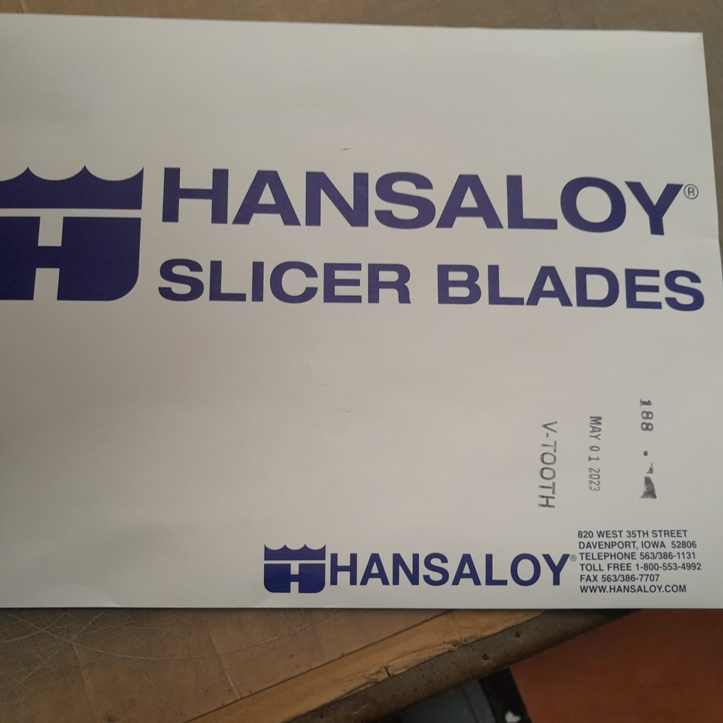 HANSALOY B188.000FB20V14 CUCHILLA REBANADORA