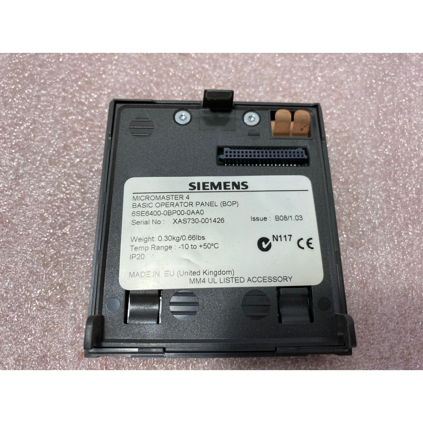 SIEMENS 6SE6400-0BP00-0AA0 PANEL OPERADOR
