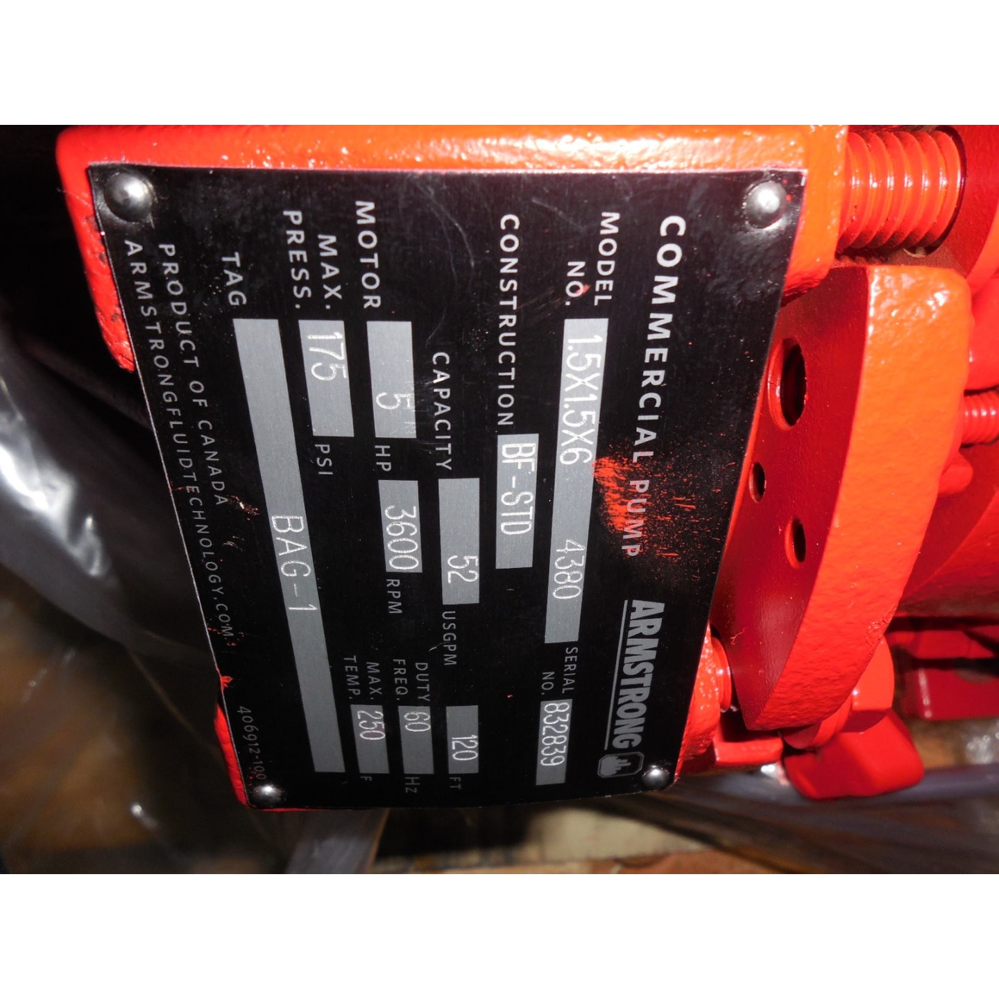 BOMBA ARMSTRONG 4380-1.5*1.5*6-5HP